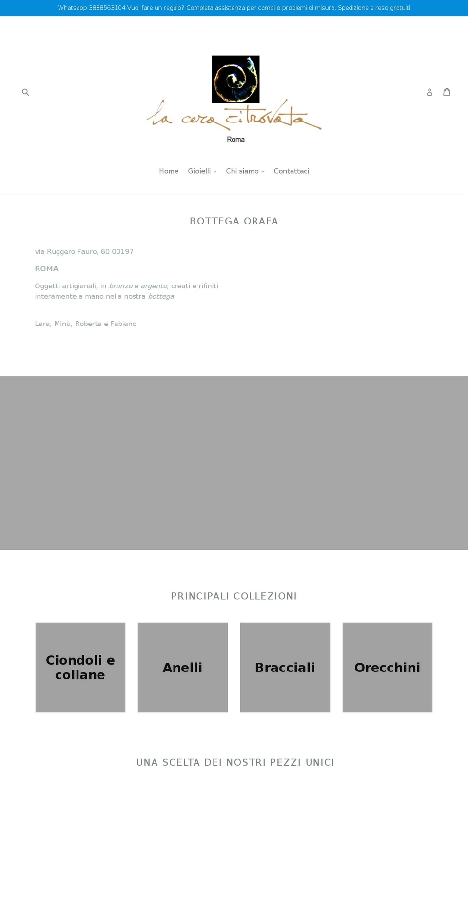 laceraritrovata.com — Shopify storefront screenshot
