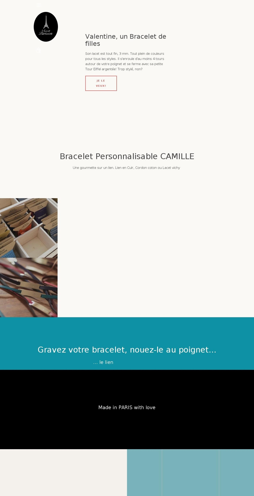 lacetparisien.com — Shopify storefront screenshot