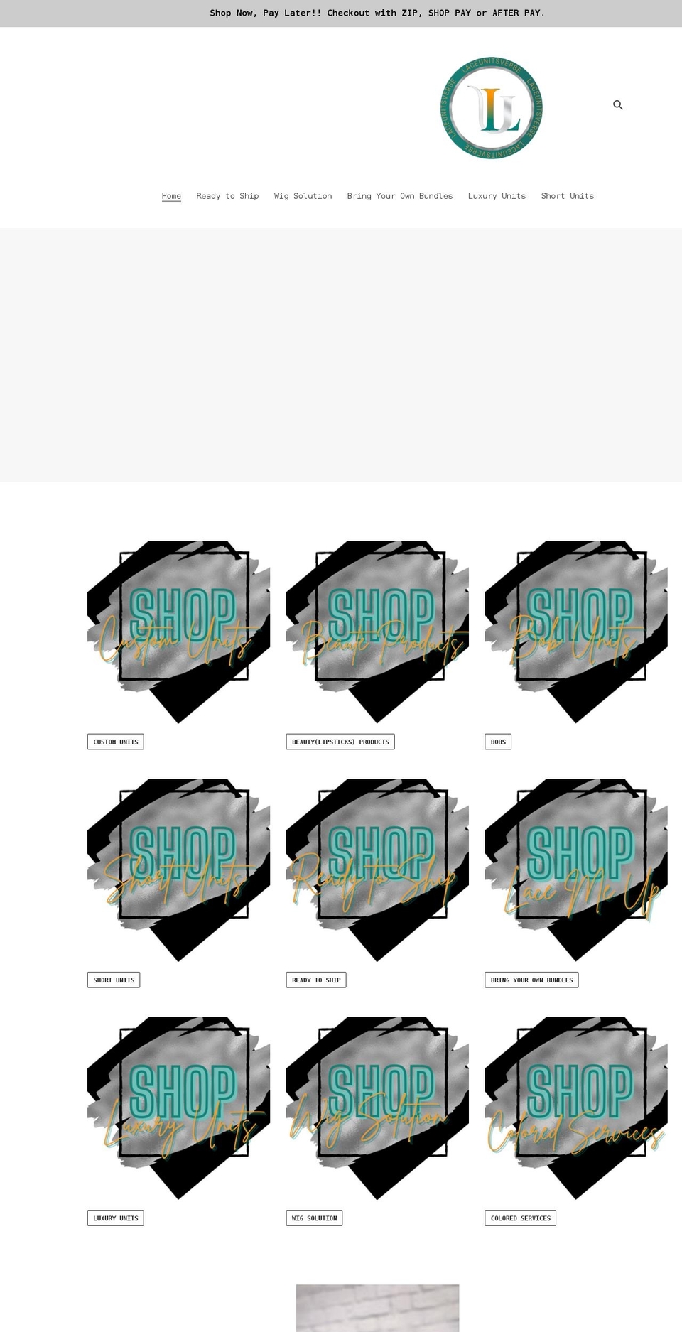 laceunitsverse.com shopify website screenshot