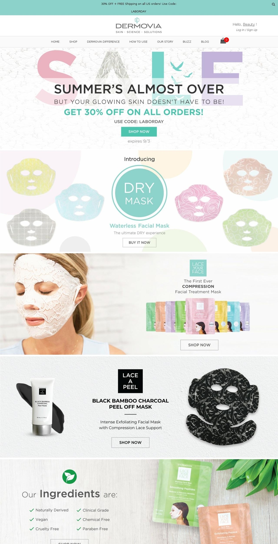 laceyourface.com — Shopify storefront screenshot