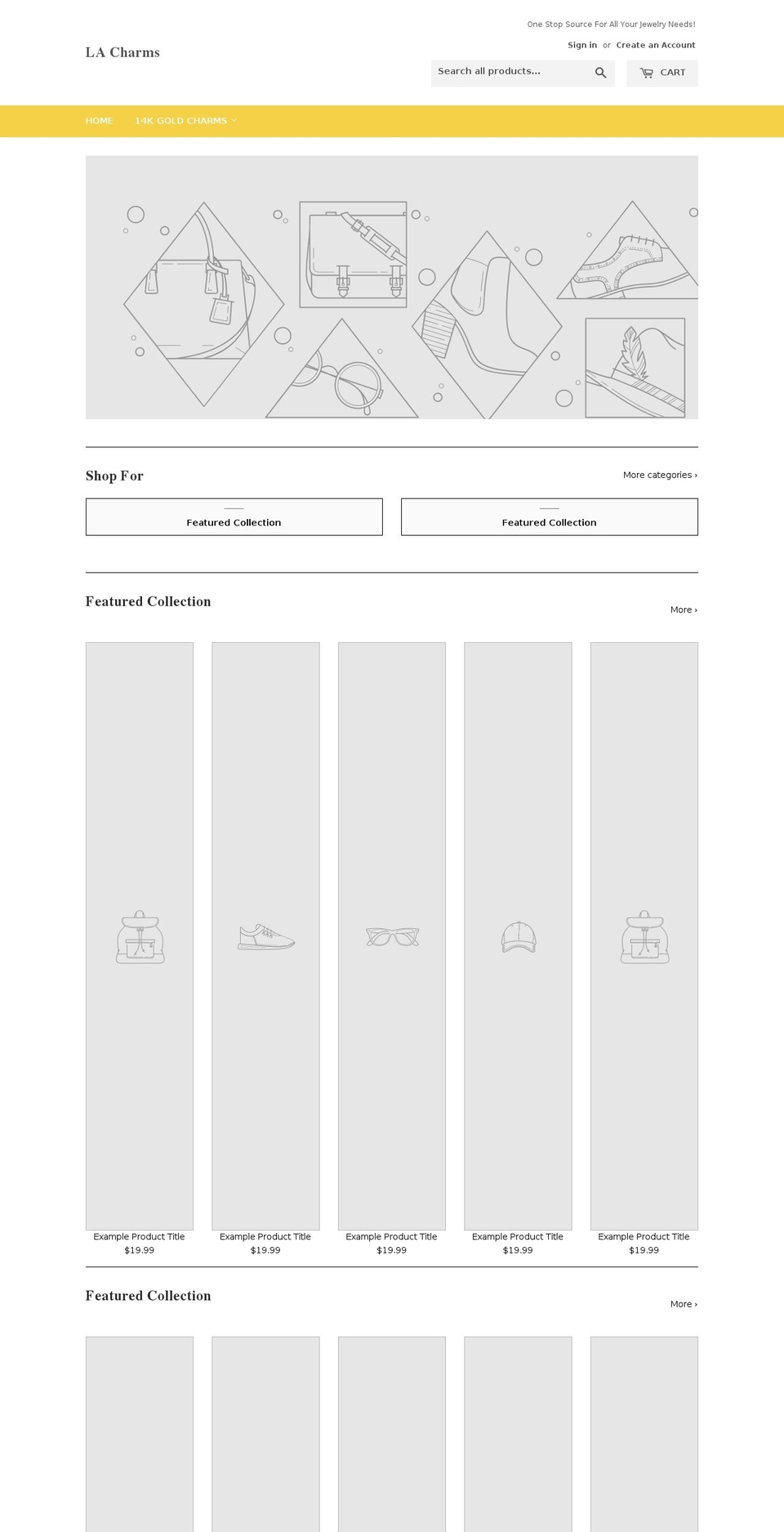lacharms.com shopify website screenshot