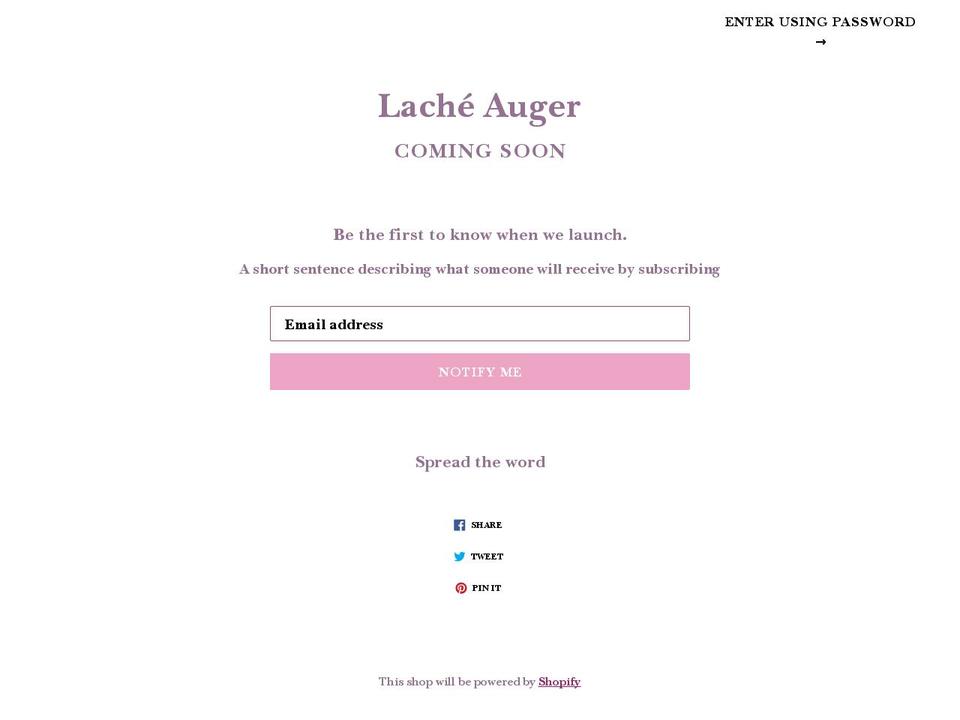 lacheauger.com — Shopify storefront screenshot