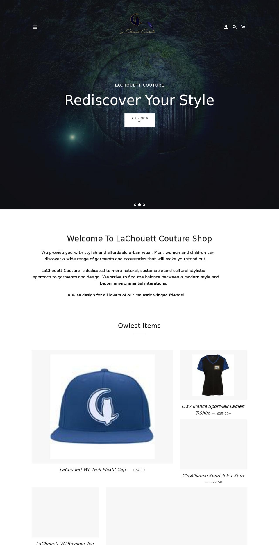 lachouettcouture.com — Shopify storefront screenshot