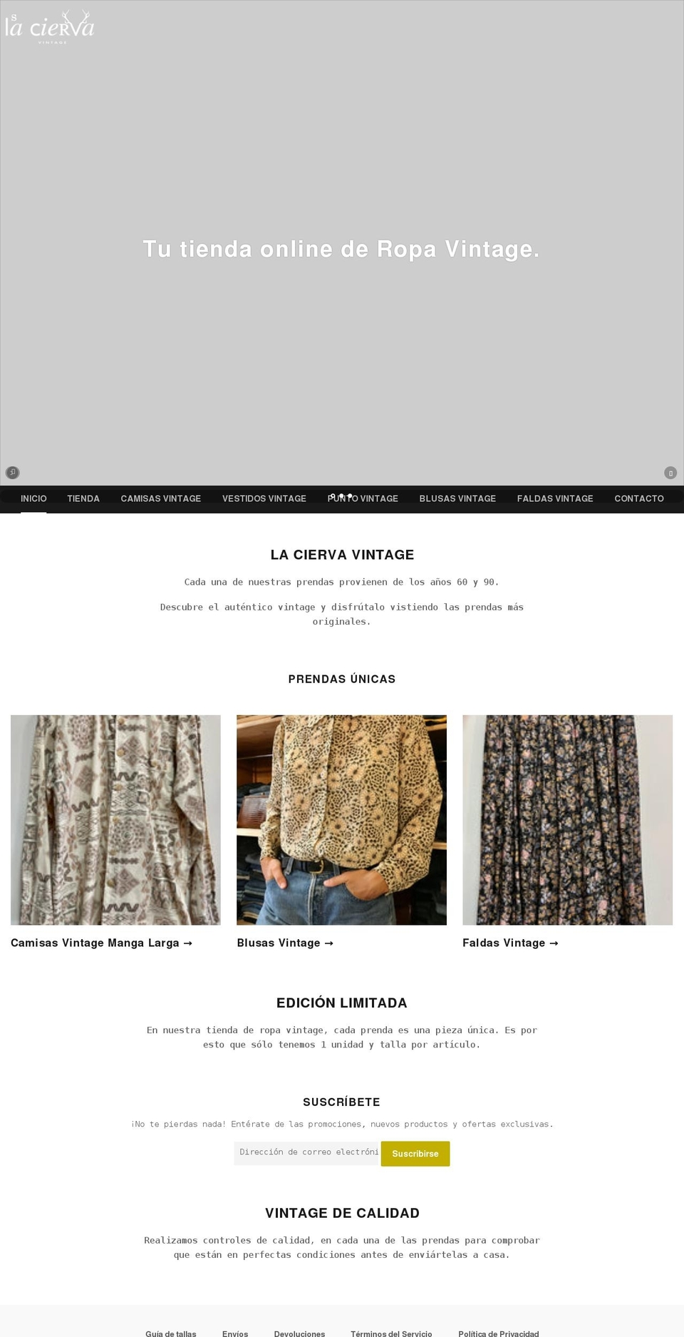 laciervavintage.com shopify website screenshot