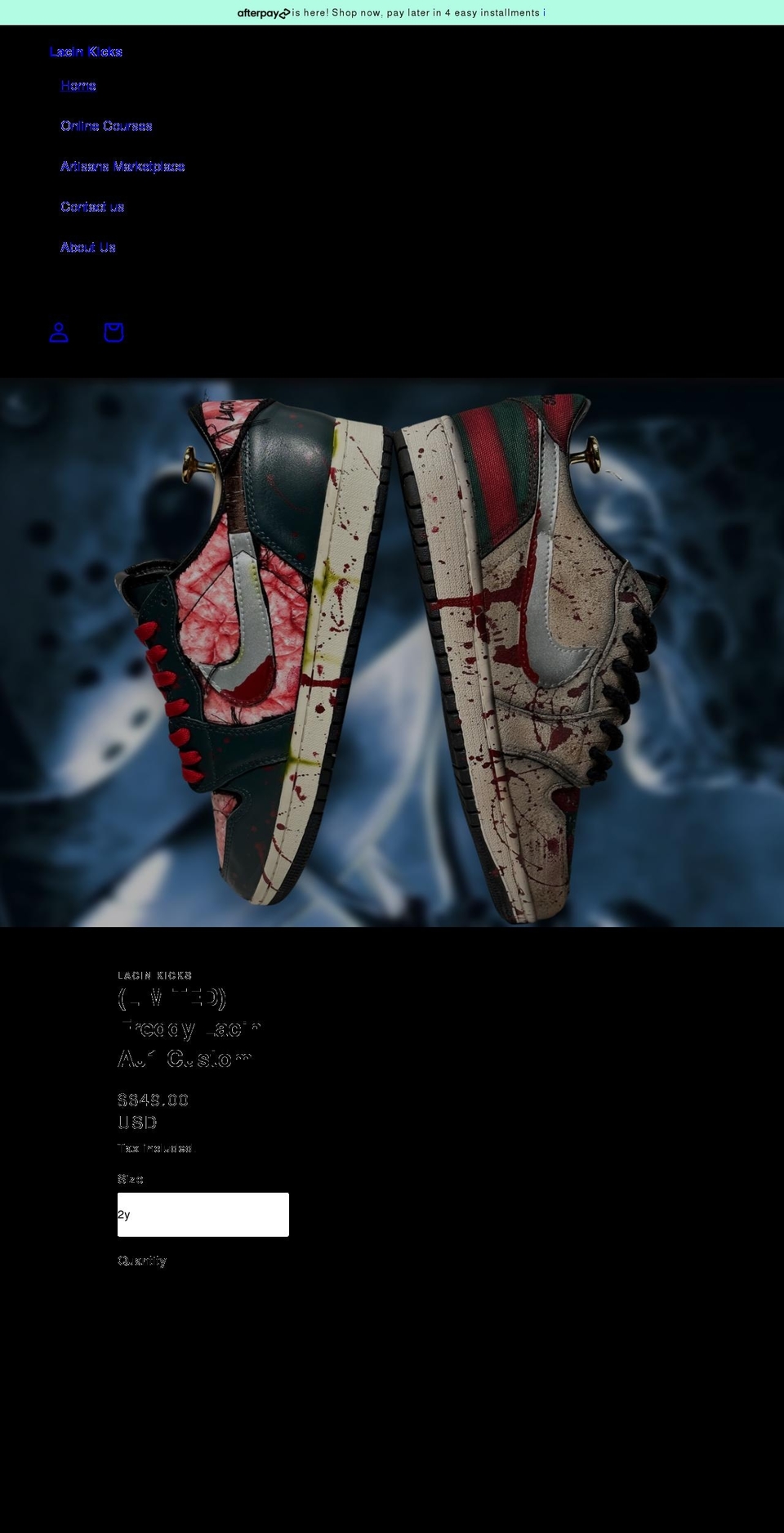 lacinkicks.com shopify website screenshot