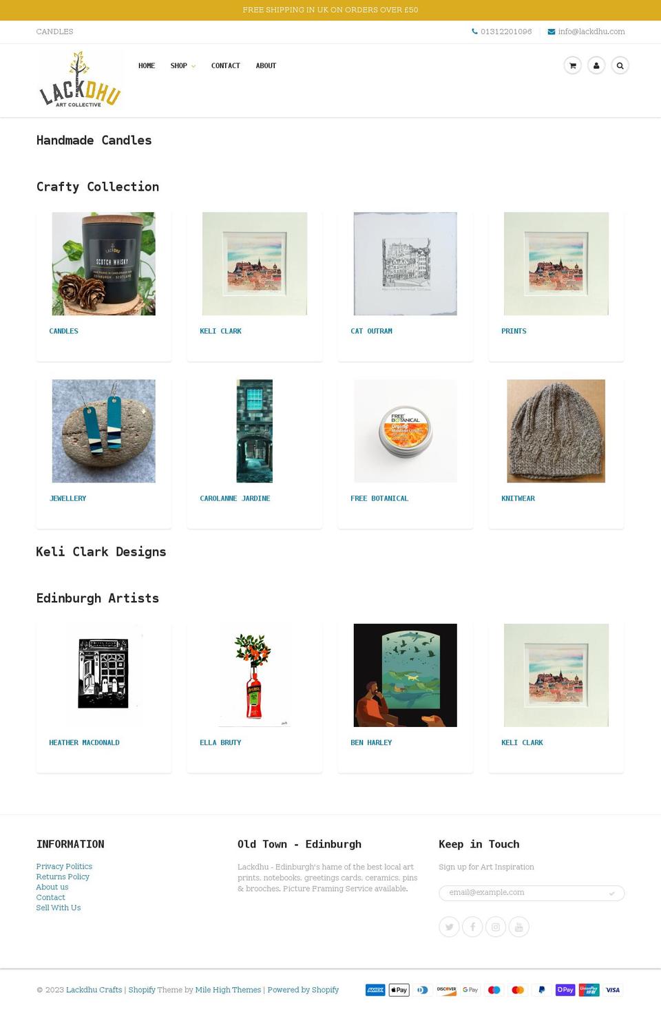 lackdhu.com shopify website screenshot