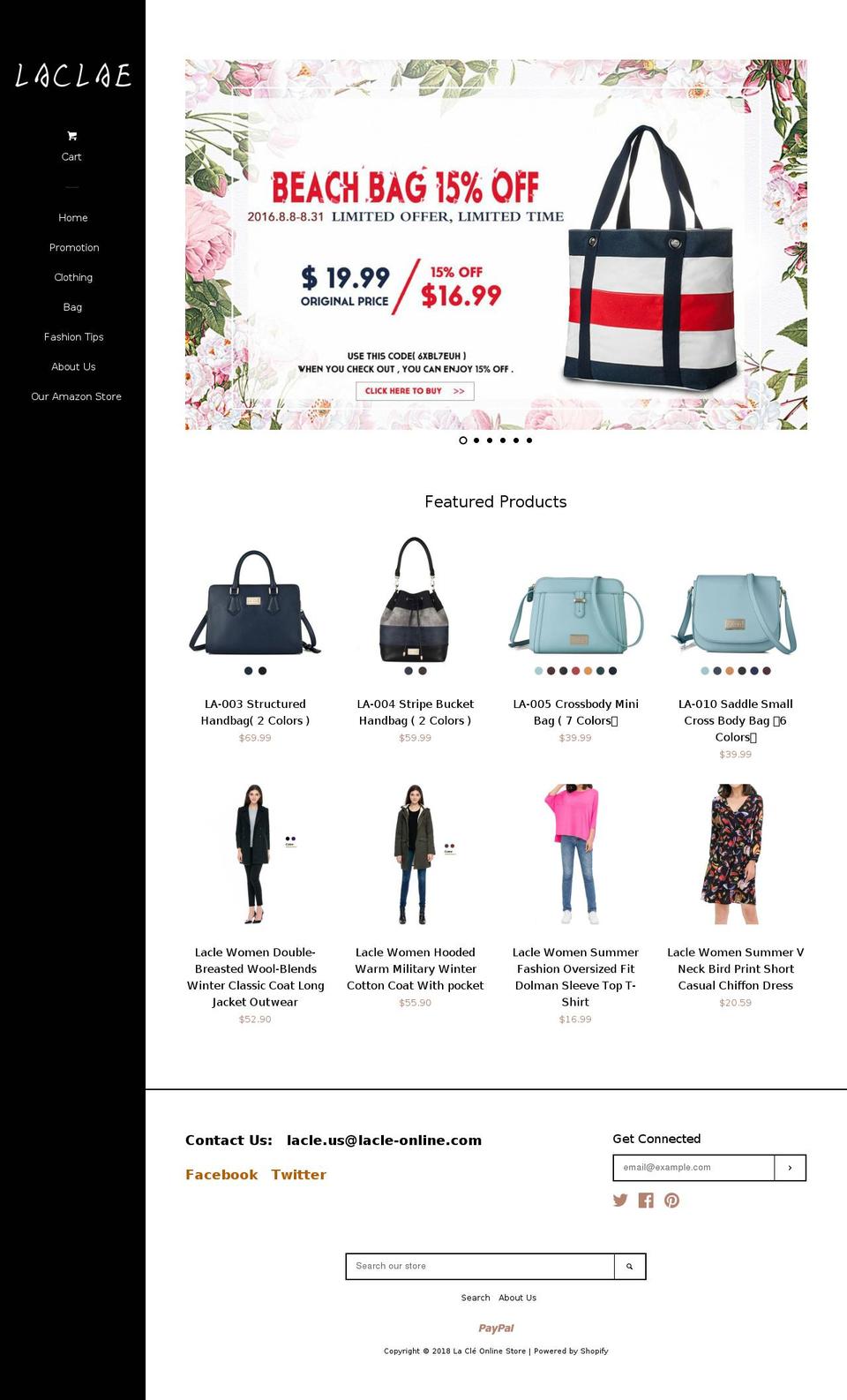 laclae.com — Shopify storefront screenshot