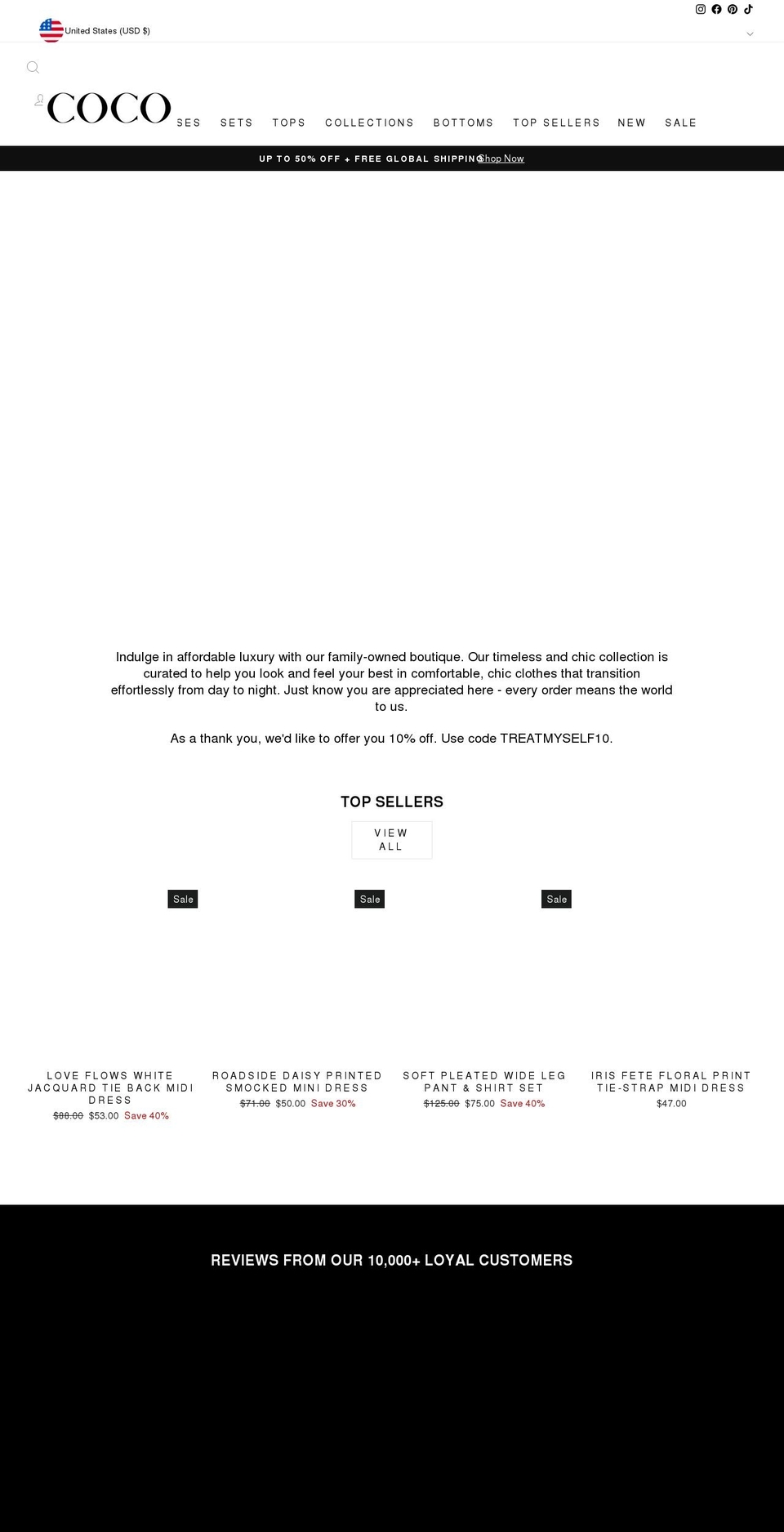 lacocoboutique.com shopify website screenshot