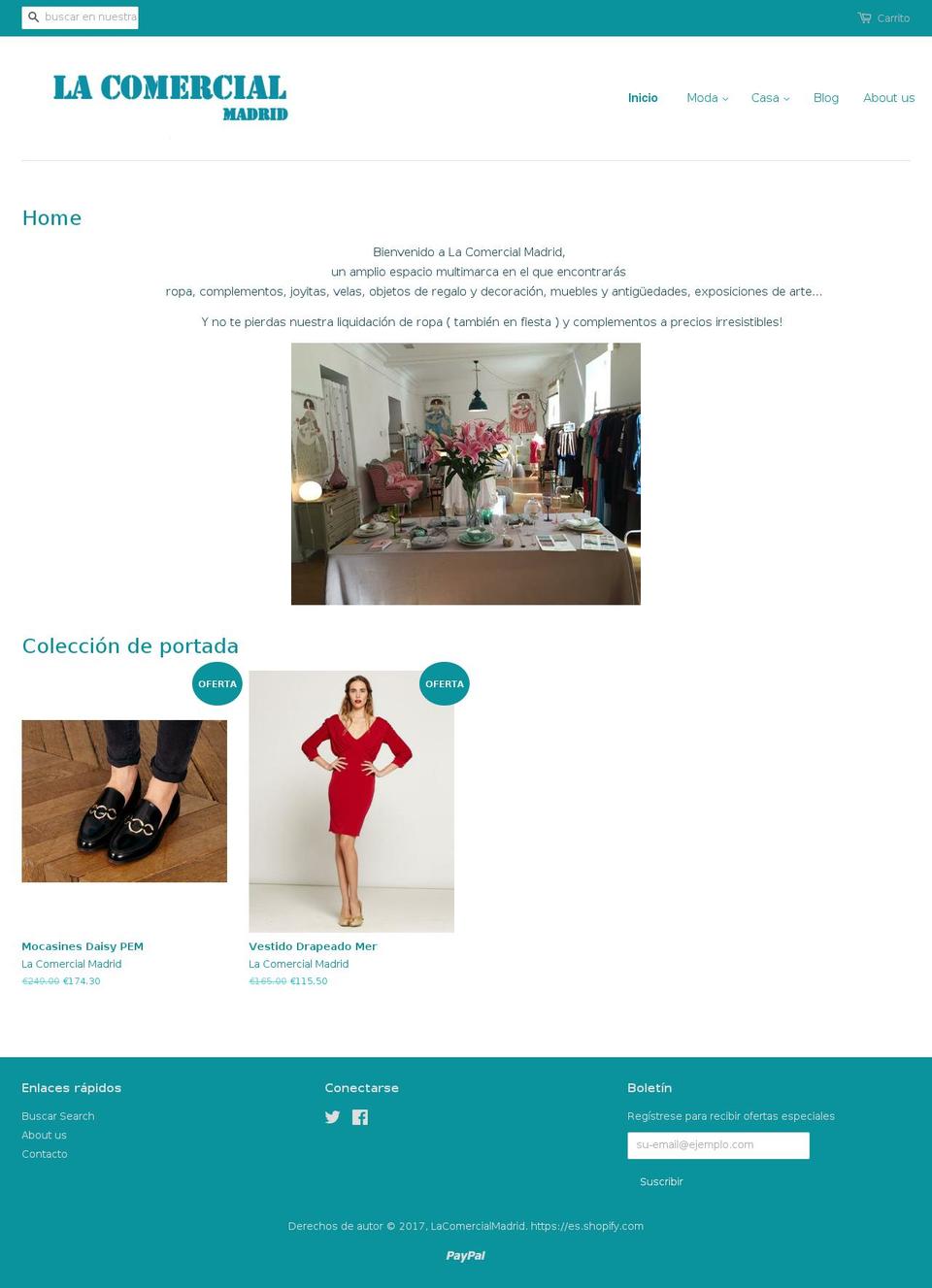 lacomercialmadrid.com shopify website screenshot