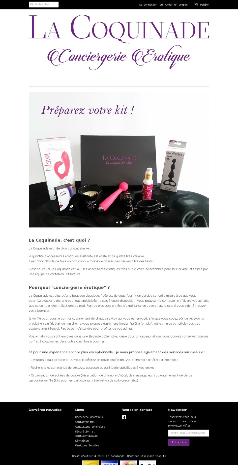 lacoquinade.com — Shopify storefront screenshot