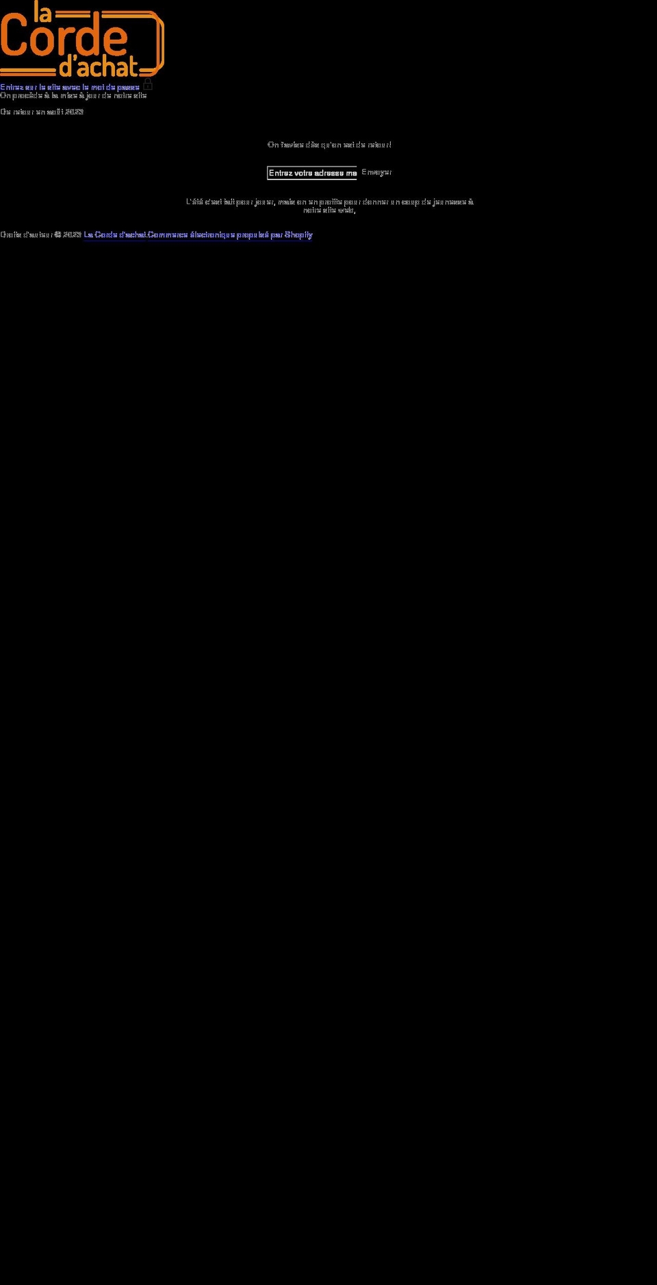 lacordedachat.ca shopify website screenshot