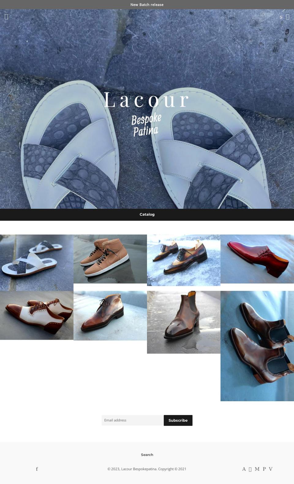 lacourbespokepatina.com — Shopify storefront screenshot