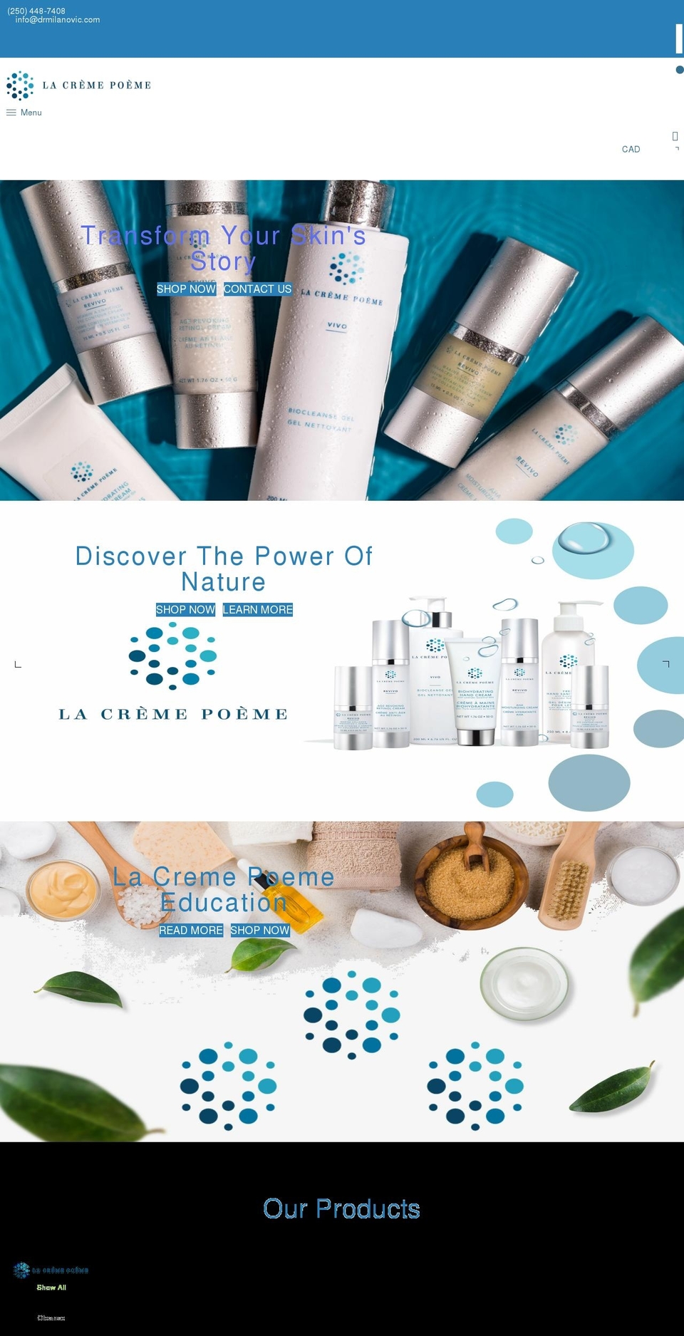 lacremepoeme.com shopify website screenshot