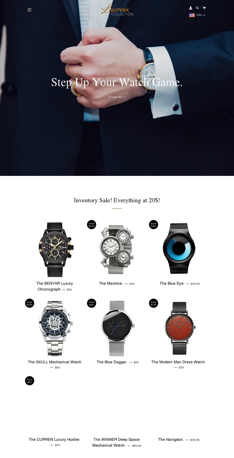 lacroixcollection.com — Shopify storefront screenshot