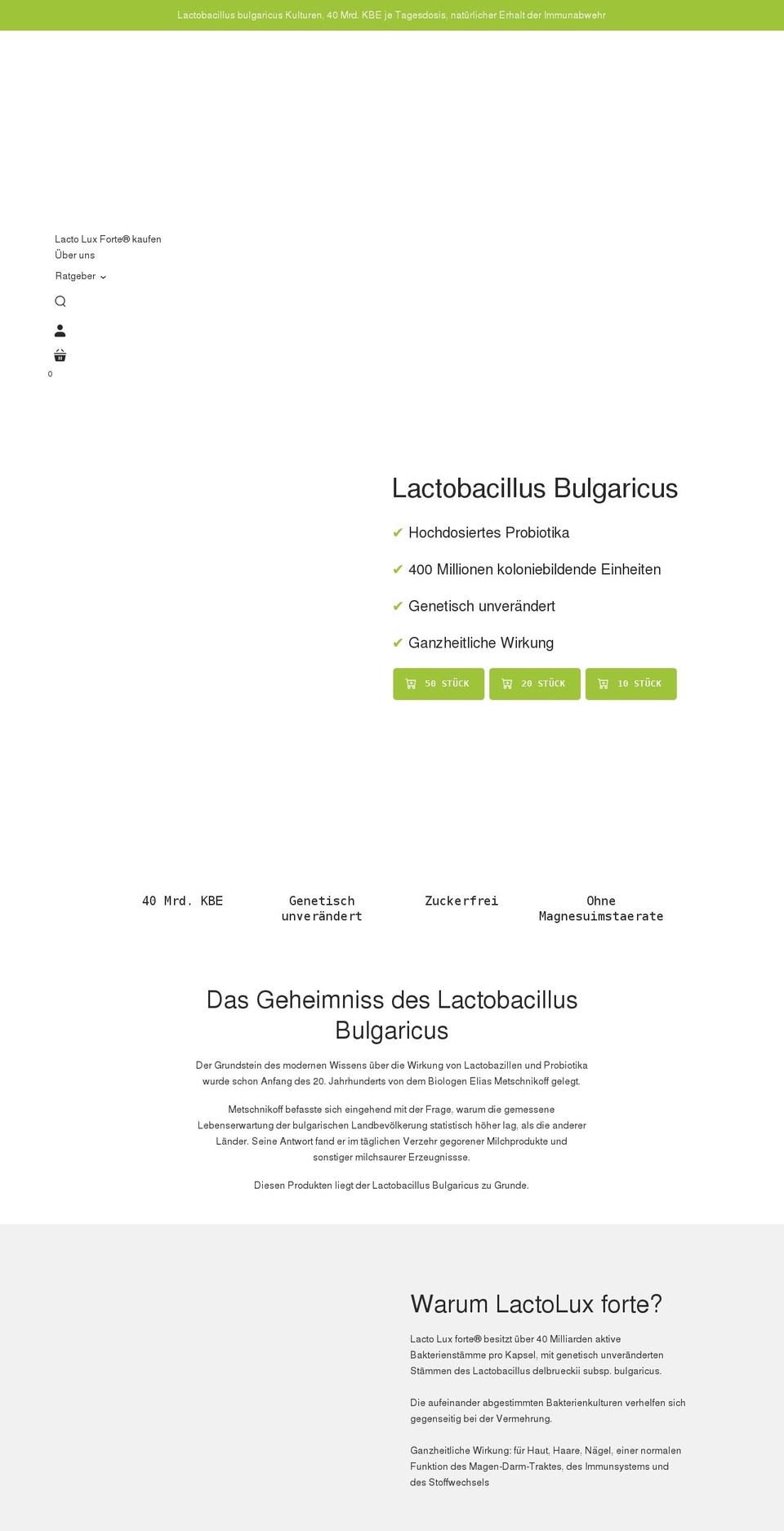 lactolux.com shopify website screenshot