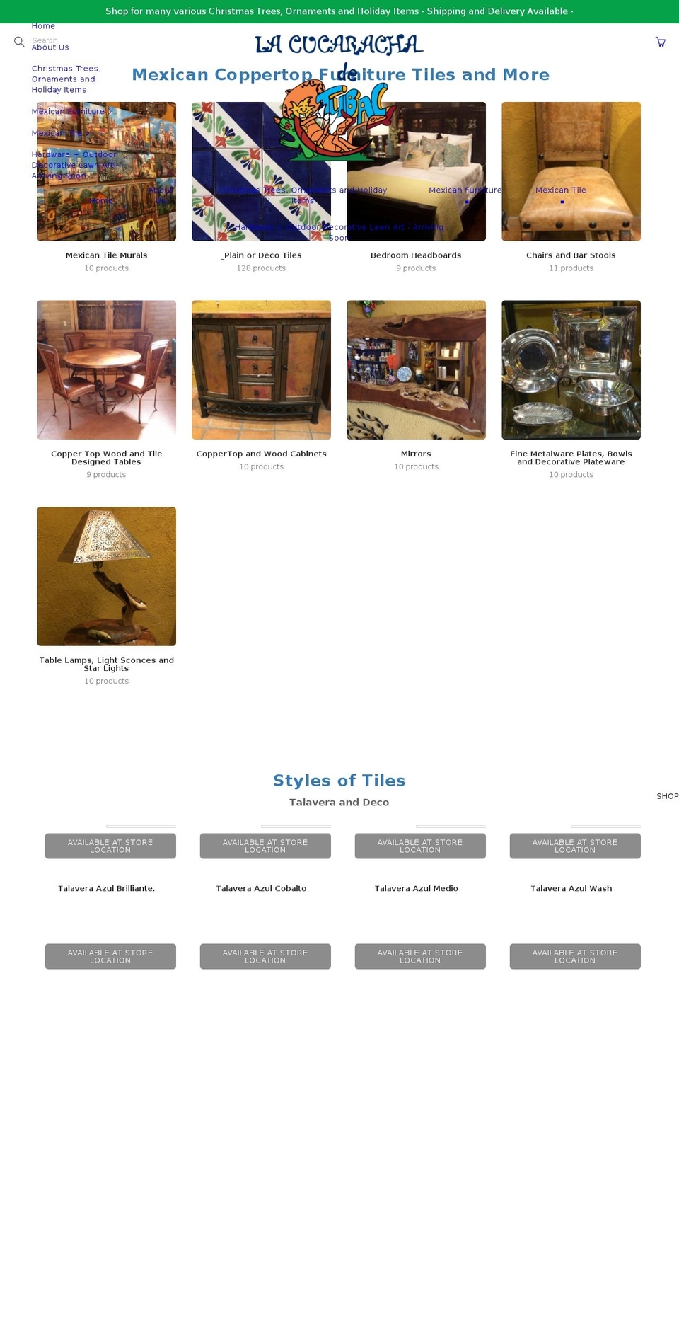 lacucaracha-detubac.com shopify website screenshot