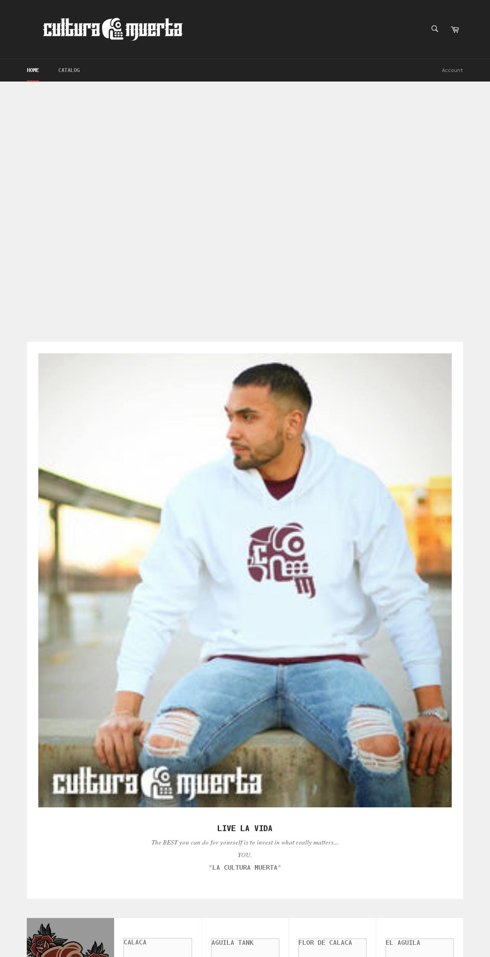 laculturamuerta.com shopify website screenshot