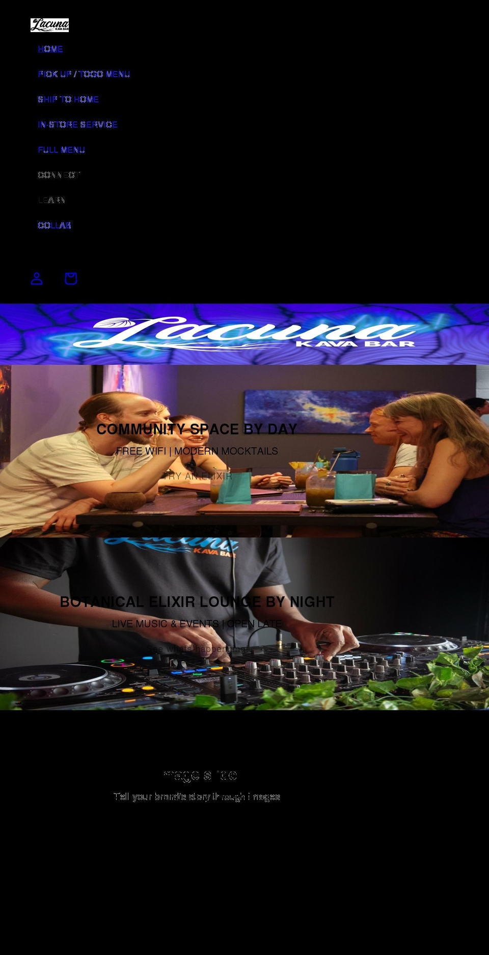 lacuna-kava-bar.myshopify.com shopify website screenshot