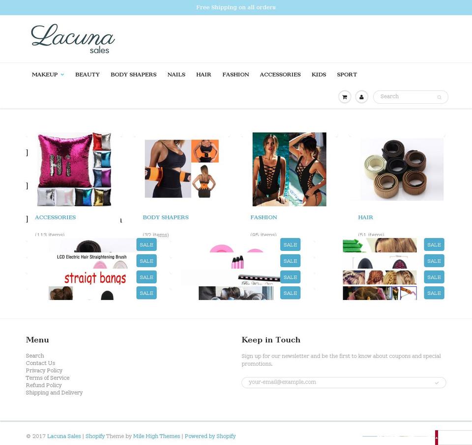 lacunasales.com.au shopify website screenshot