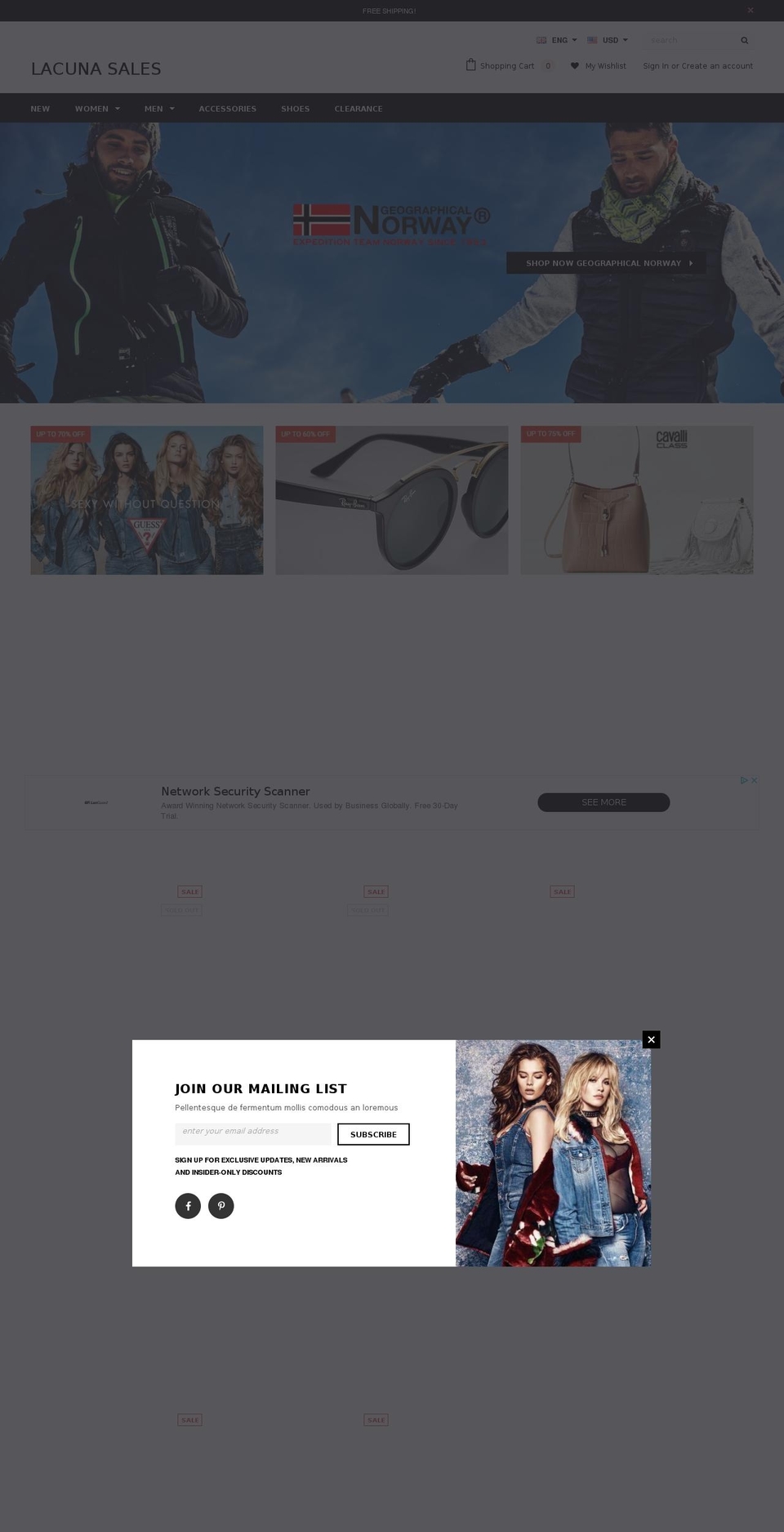 lacunasales.com — Shopify storefront screenshot