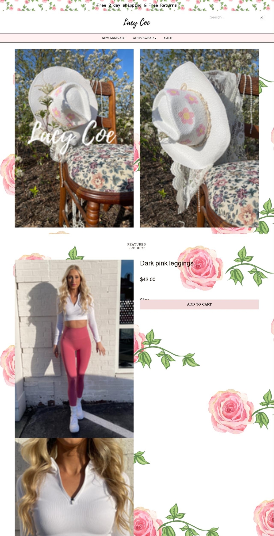 lacycoe.com shopify website screenshot