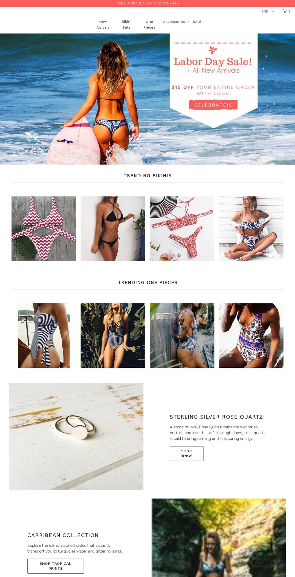 lacyslingerie.com — Shopify storefront screenshot