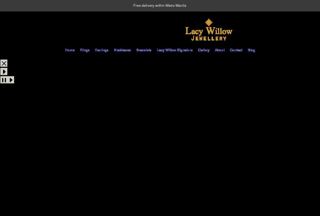 lacywillowjewellery.com shopify website screenshot