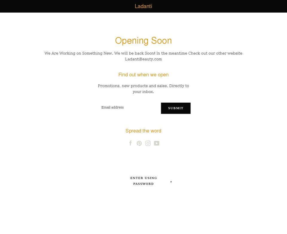 ladanti.com shopify website screenshot