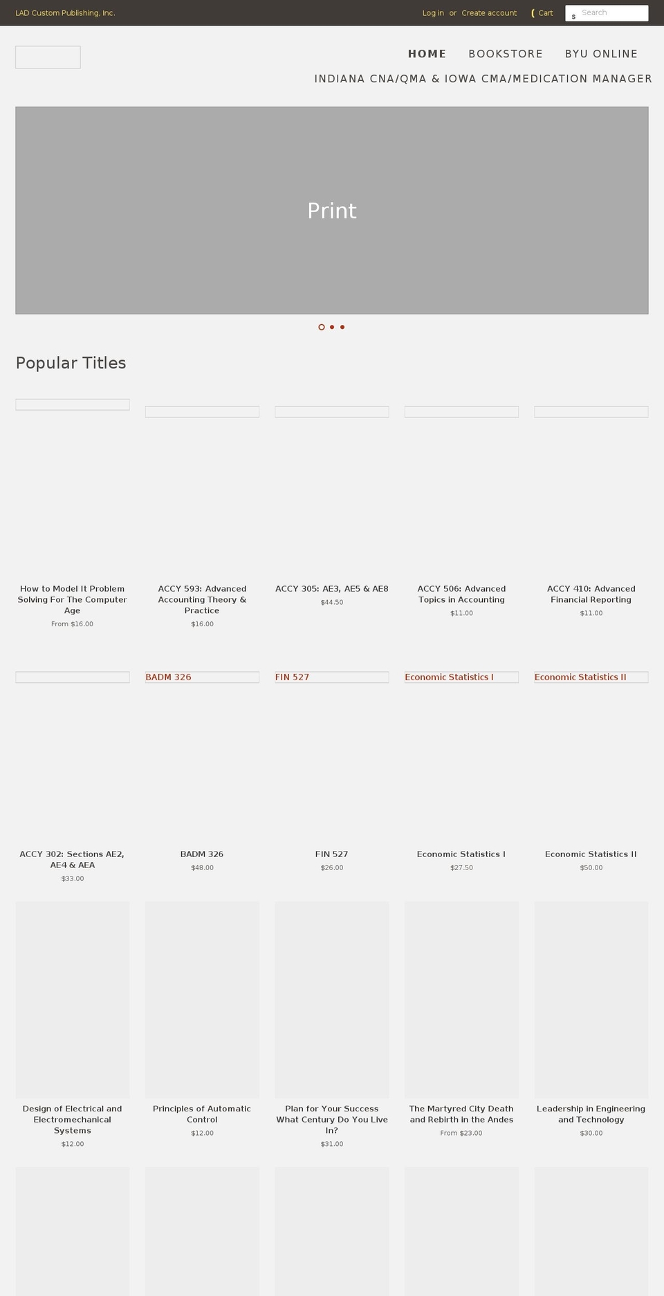 ladbookstore.com shopify website screenshot