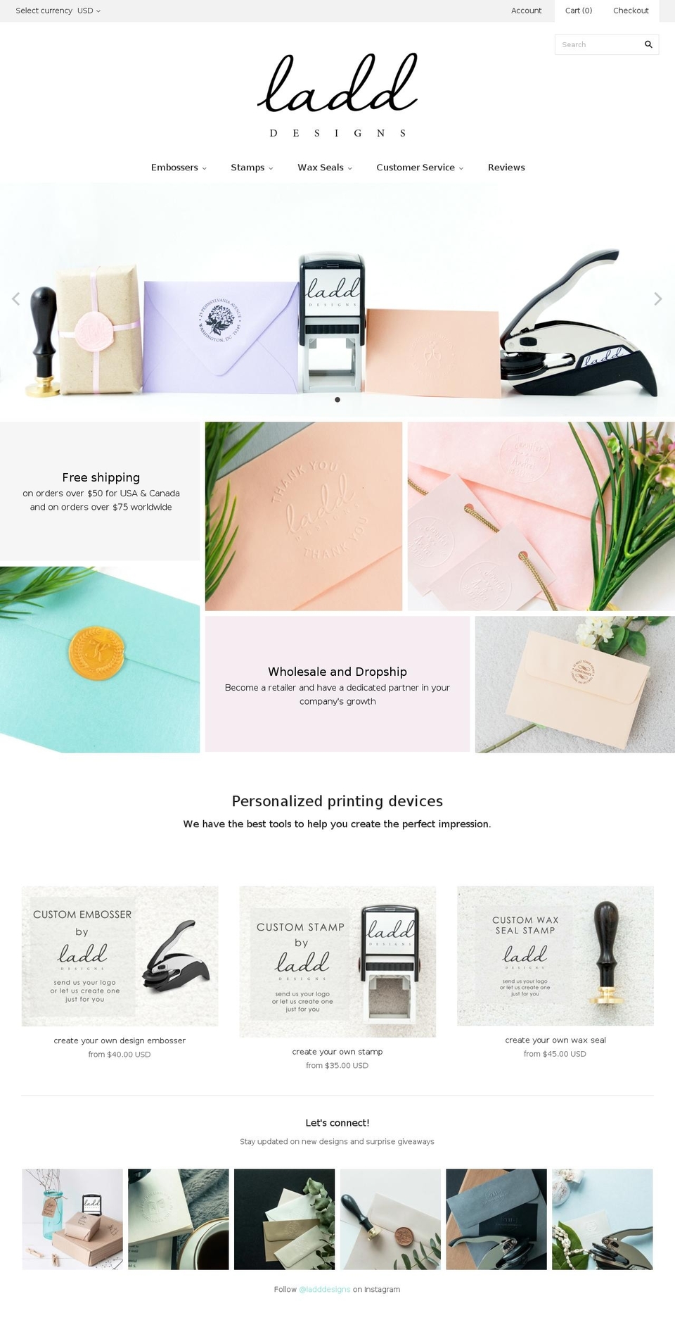 ladddesigns.com shopify website screenshot