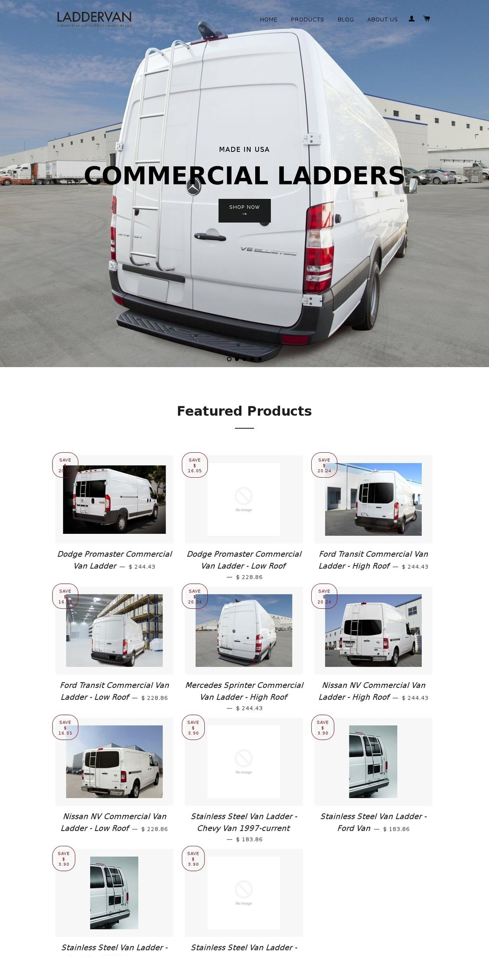 laddervan.com — Shopify storefront screenshot