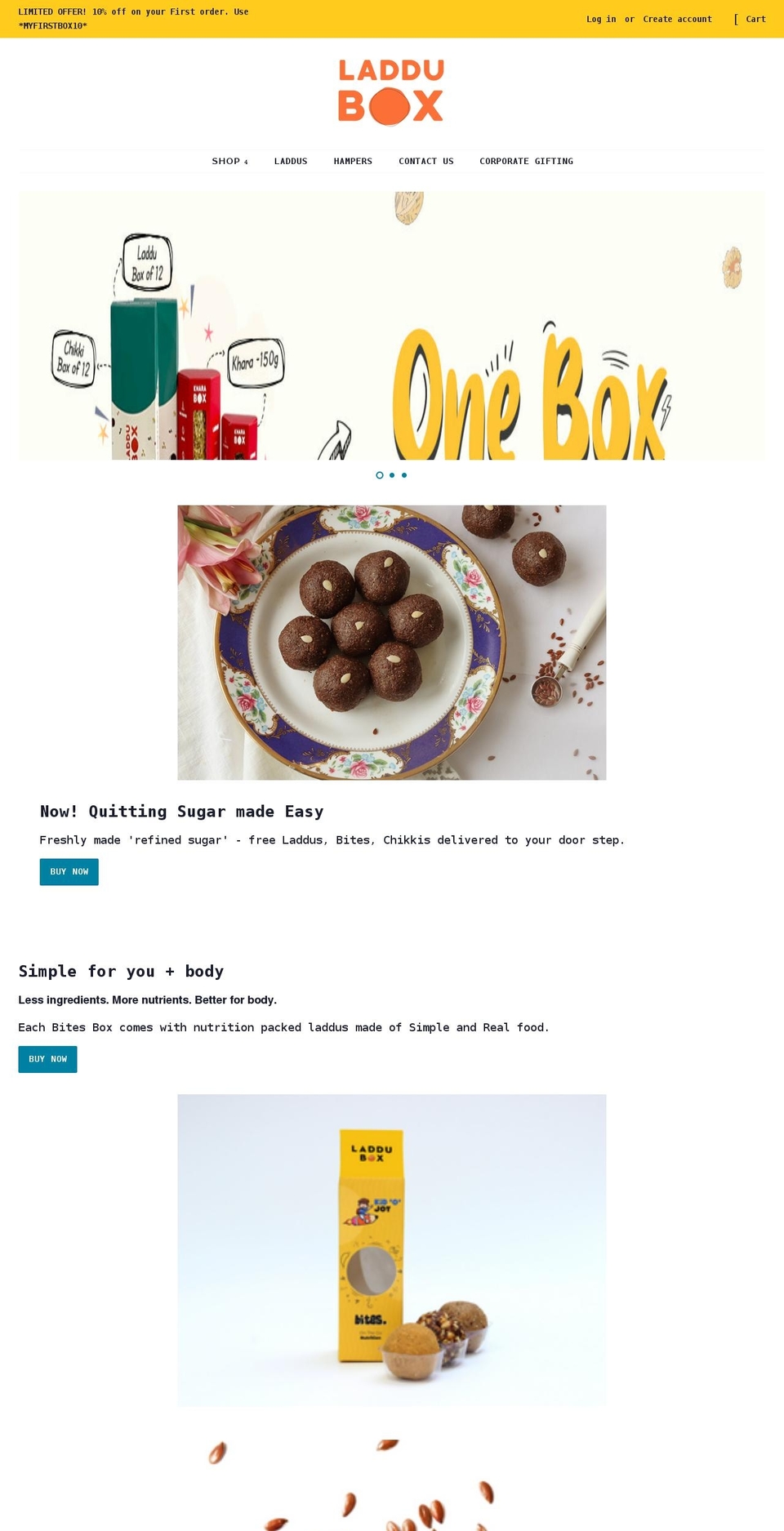 laddubox.in shopify website screenshot