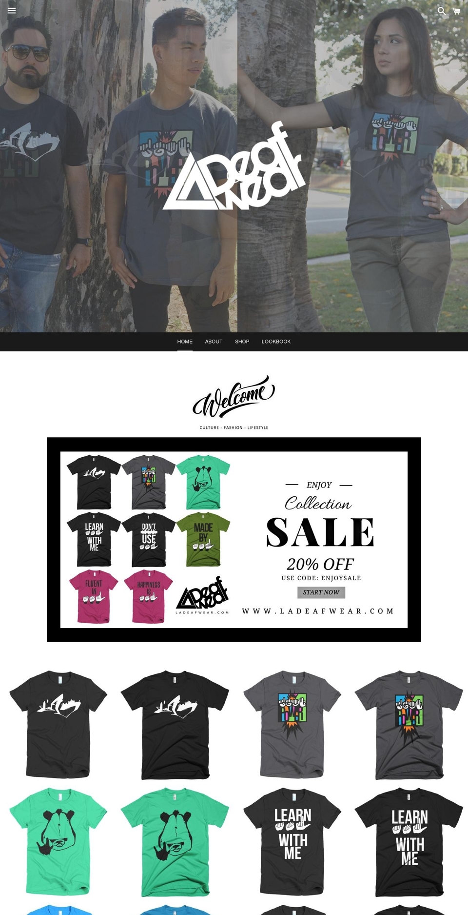 ladeafwear.com shopify website screenshot