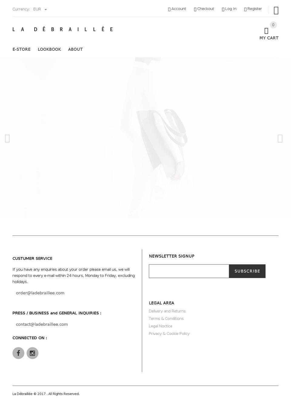 ladebraillee.com shopify website screenshot