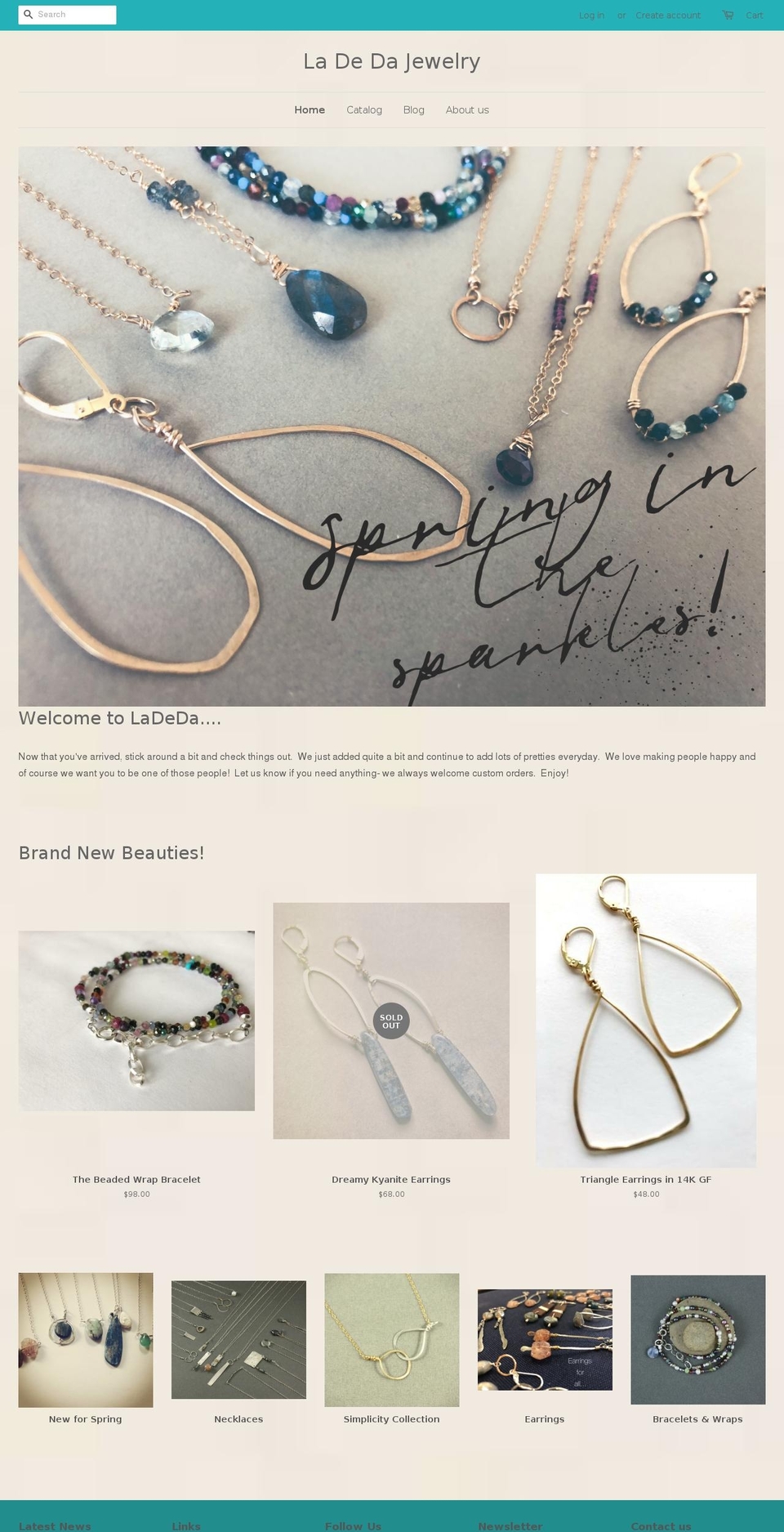 ladedajewelry.com — Shopify storefront screenshot
