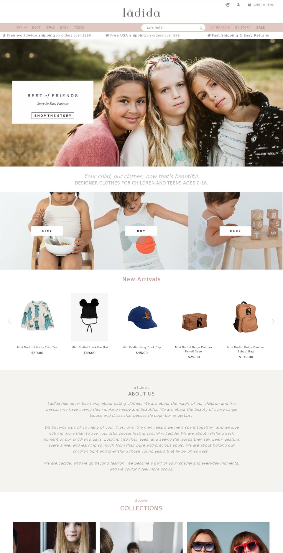 Simplistic [LAD-286] Shopify theme site example ladid.com