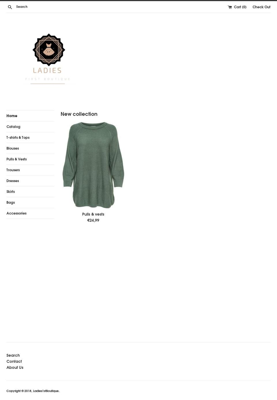 ladiesfirstboutique.com — Shopify storefront screenshot