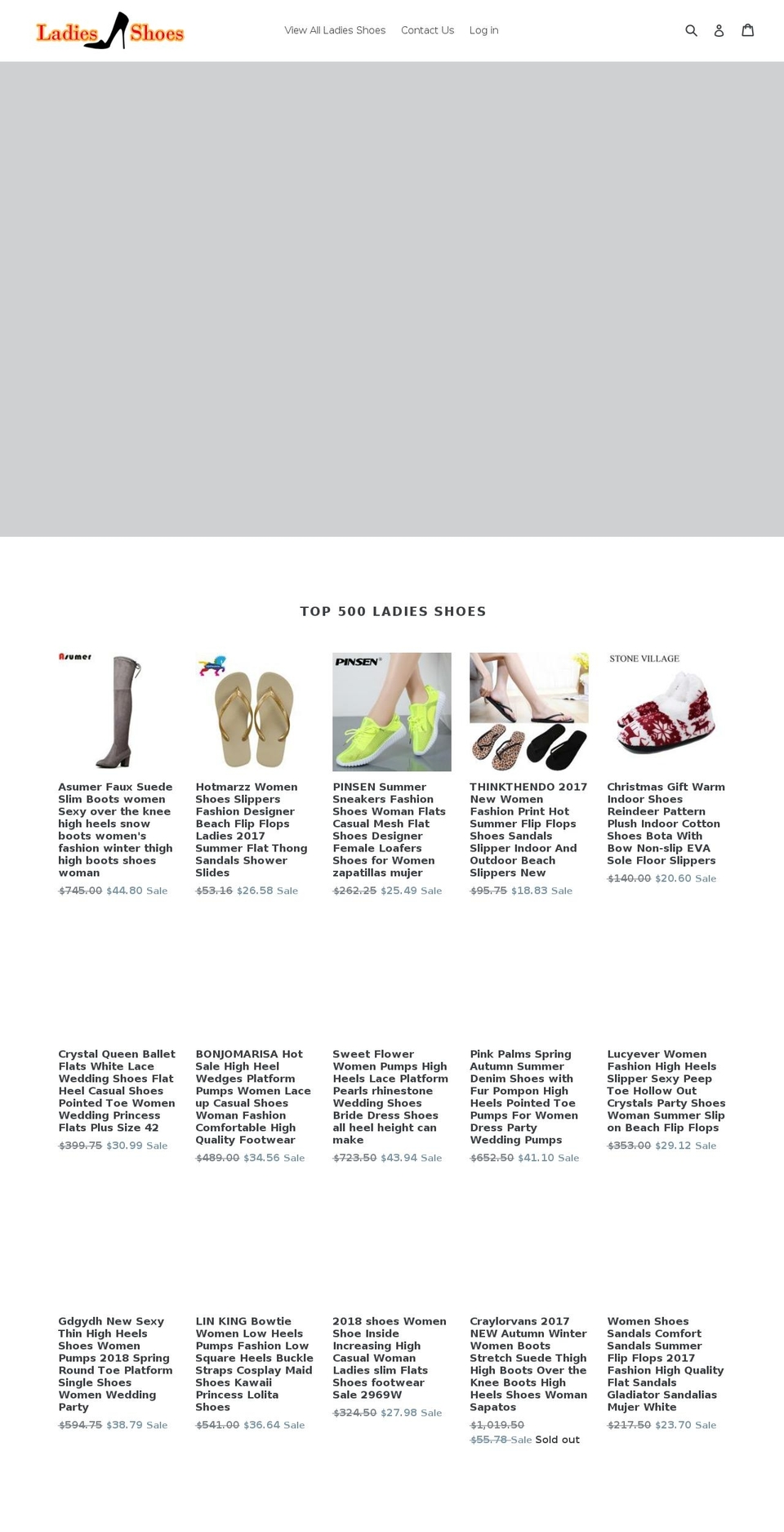 ladiesshoes.xyz shopify website screenshot