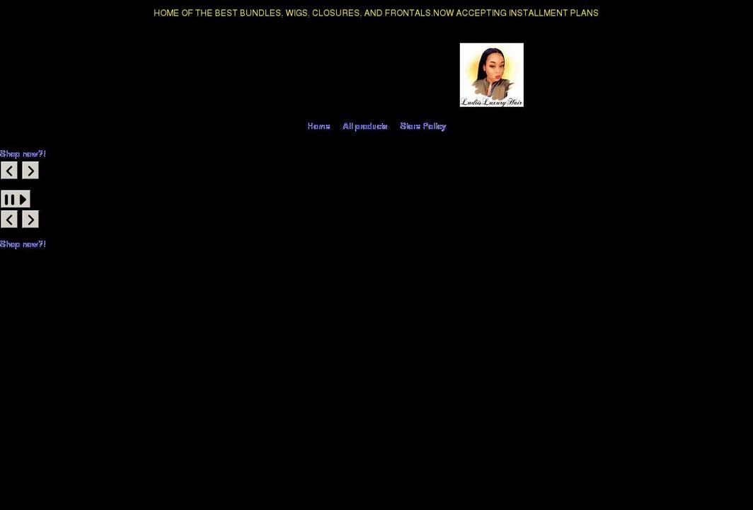 ladiisluxuryhairllc.com shopify website screenshot