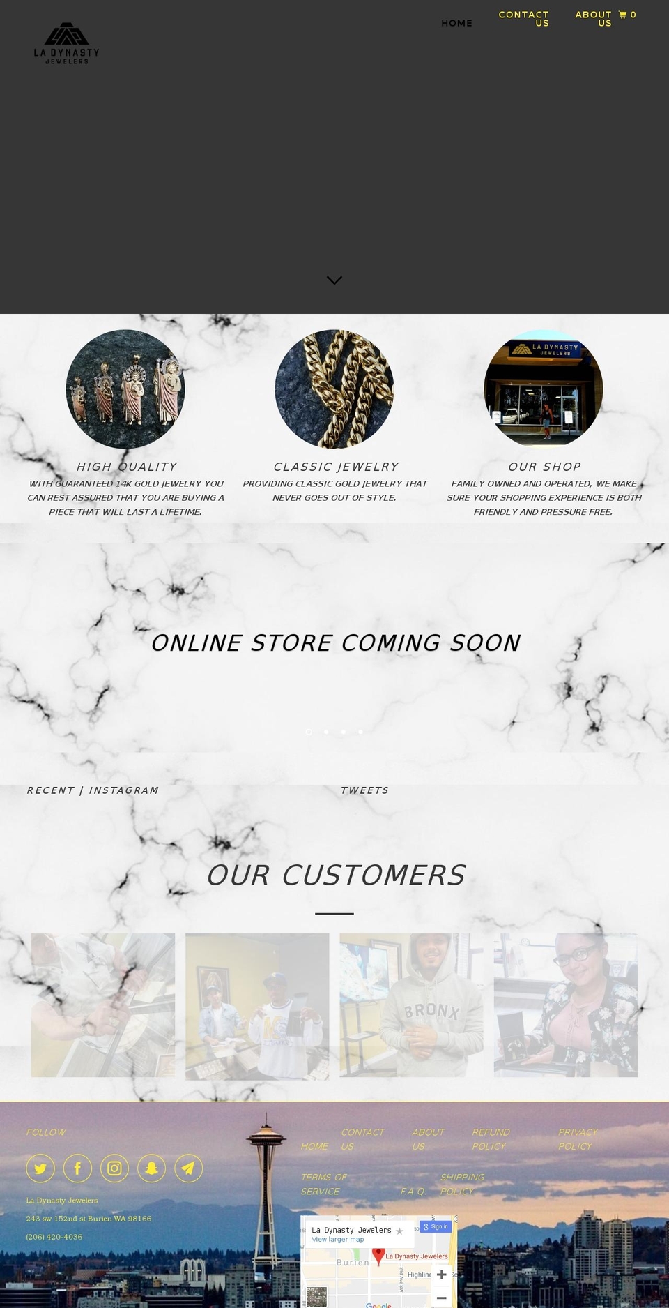 ladjewelers.com — Shopify storefront screenshot