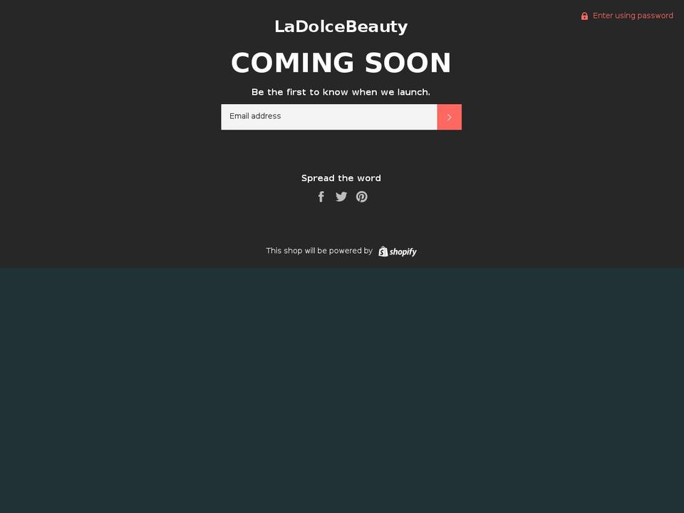 ladolcebeauty.com — Shopify storefront screenshot