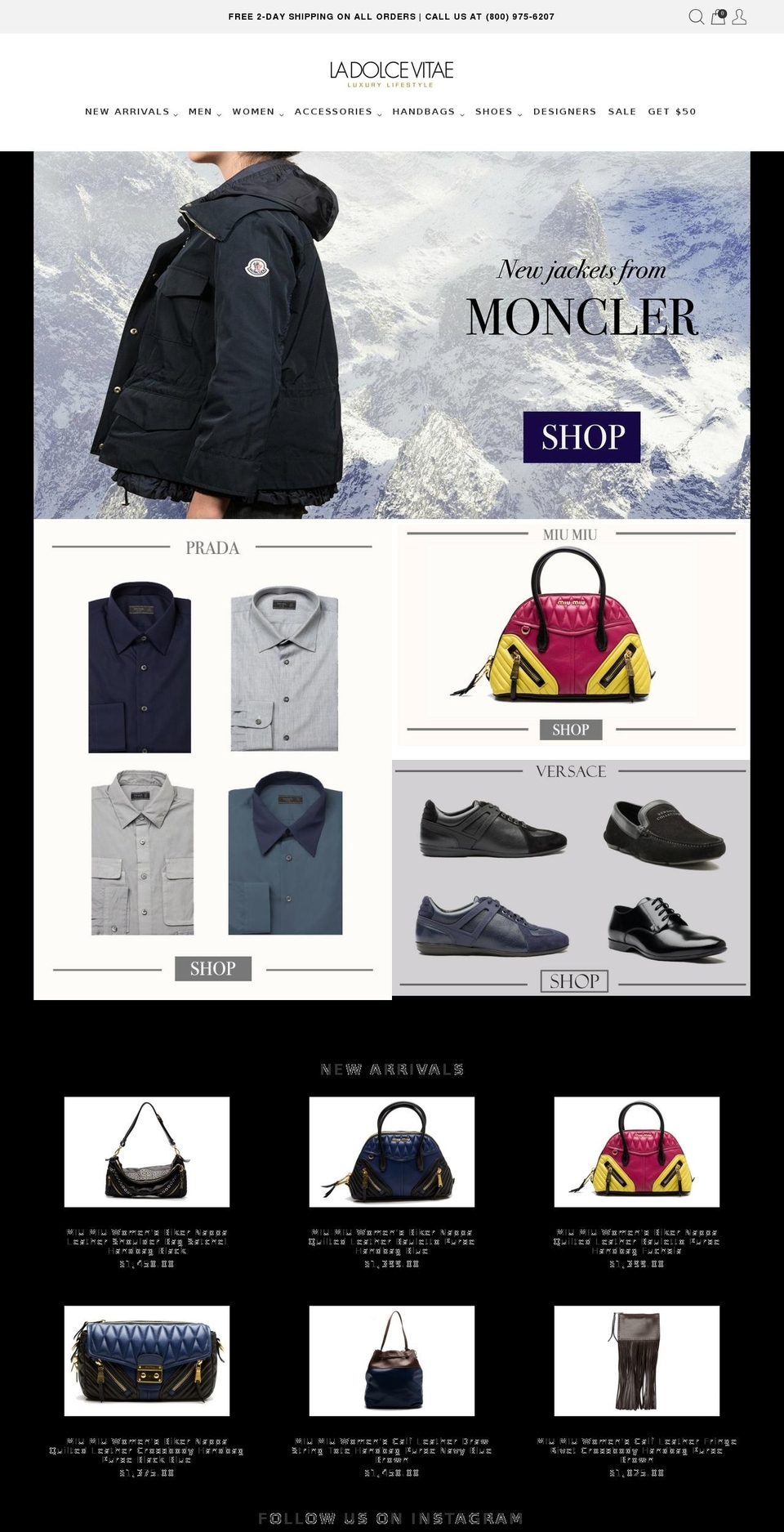 master Shopify theme site example ladolcevitae.com