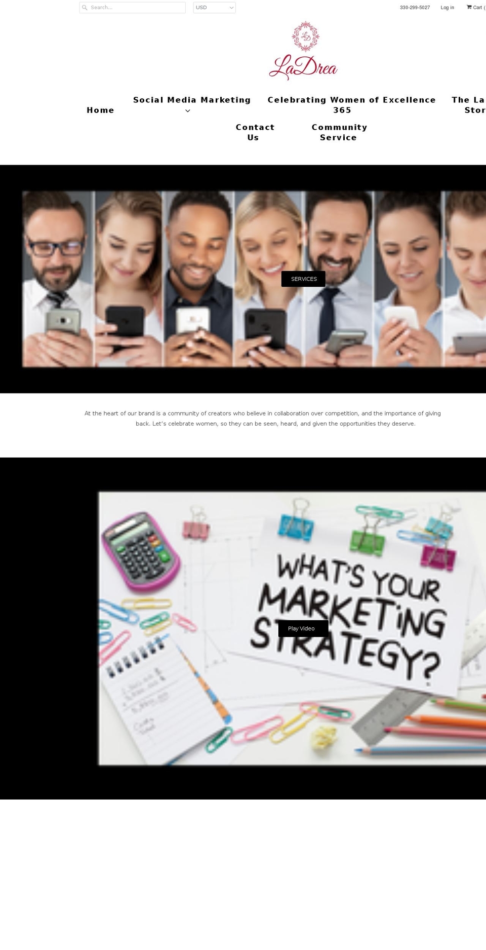 ladrea.com shopify website screenshot
