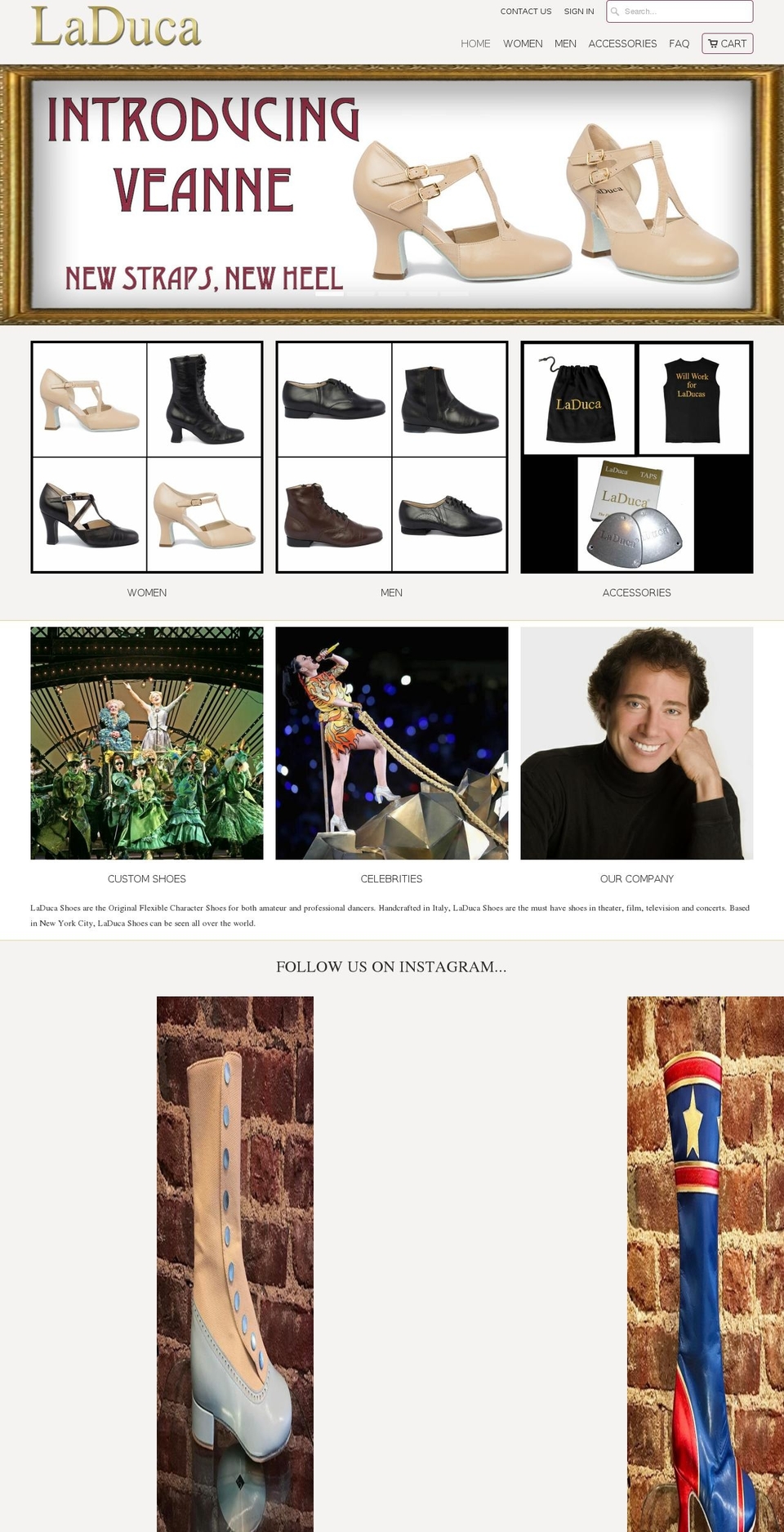 laducashoes.com shopify website screenshot