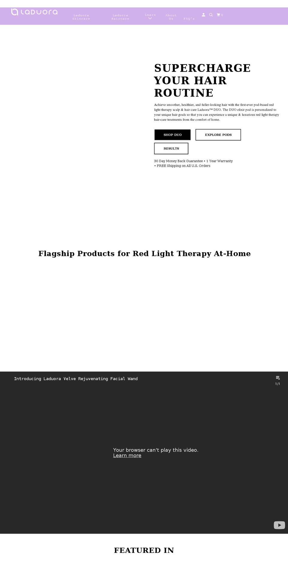 laduora.com shopify website screenshot