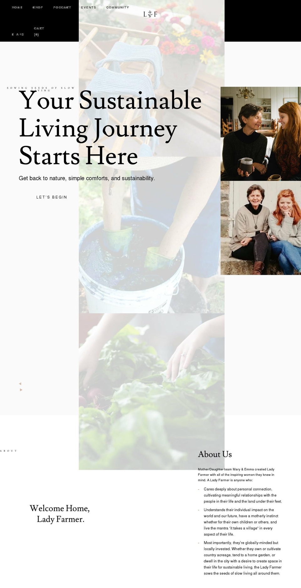 lady-farmer.com shopify website screenshot