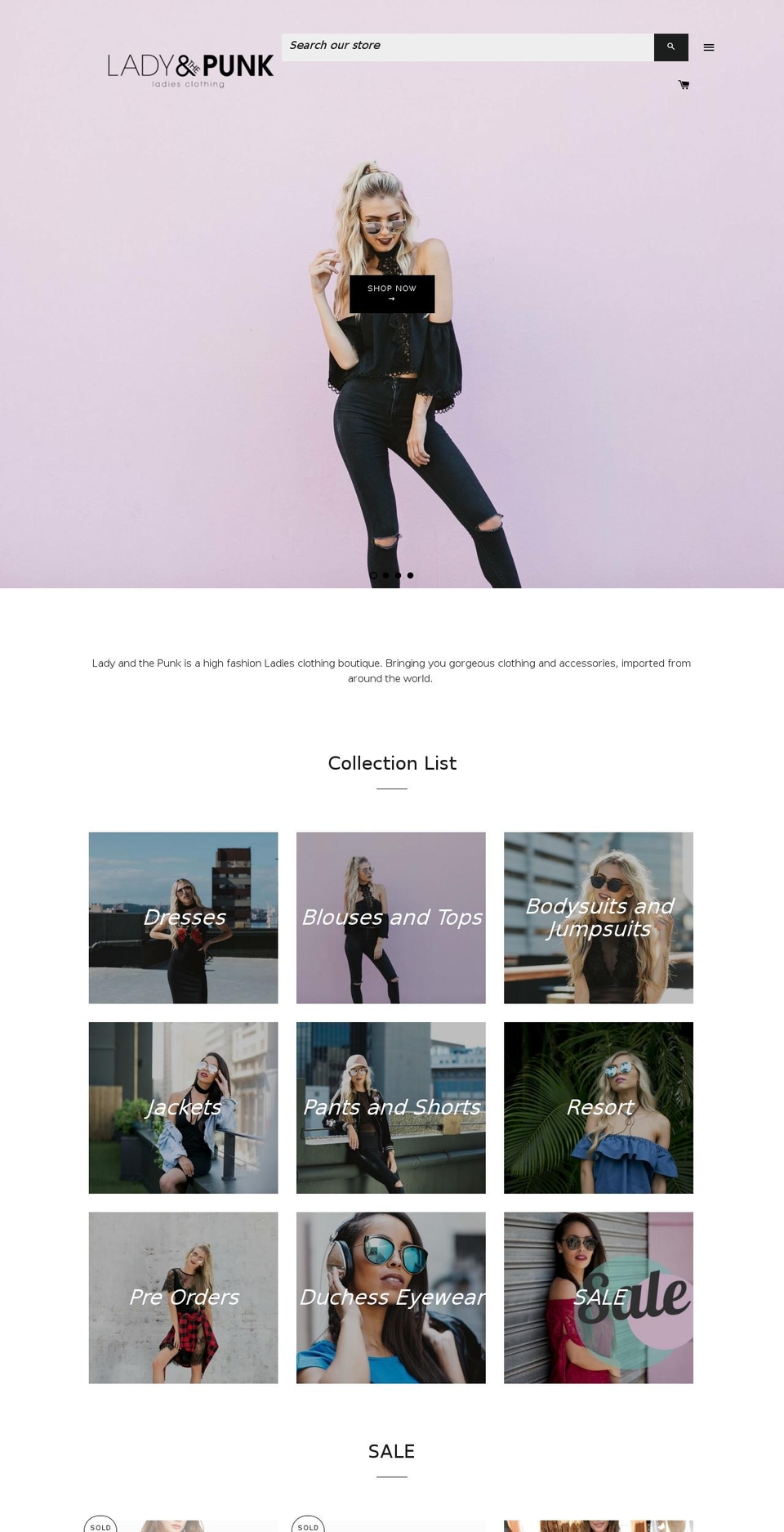 ladyandthepunk.com shopify website screenshot