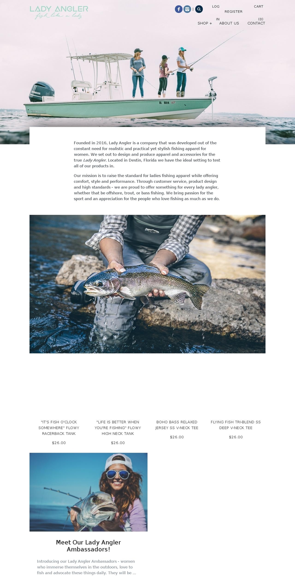 ladyangler.com shopify website screenshot