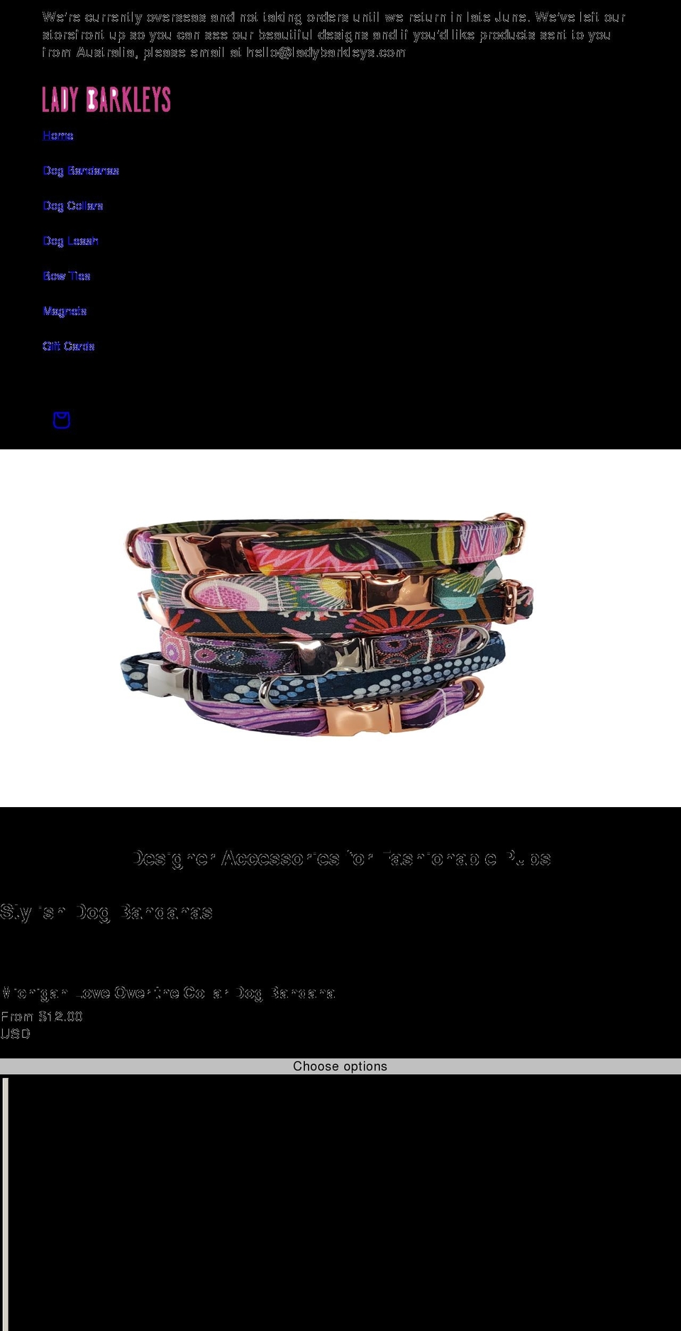 ladybarkleys.com shopify website screenshot