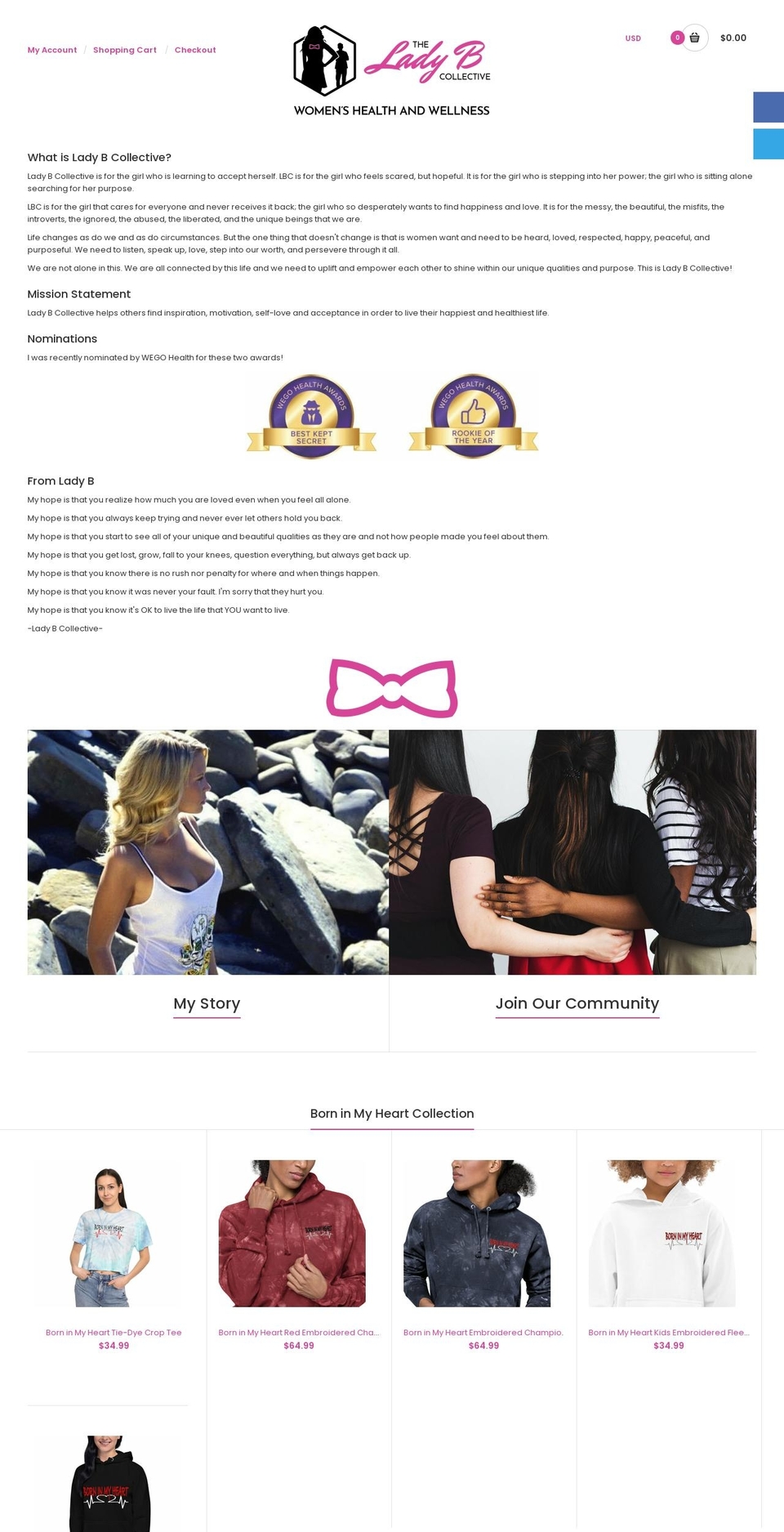 ladybcollective.com shopify website screenshot